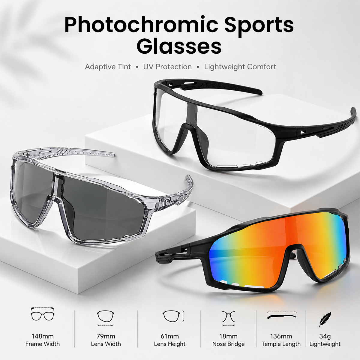 ☀️🕶️See Clearly From Sun to Shade — Photochromic Outdoor Glasses