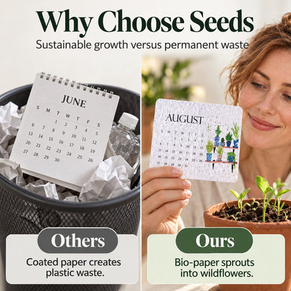 🌱 2027 Plantable Seed Paper Calendar — Use It, Then Grow It
