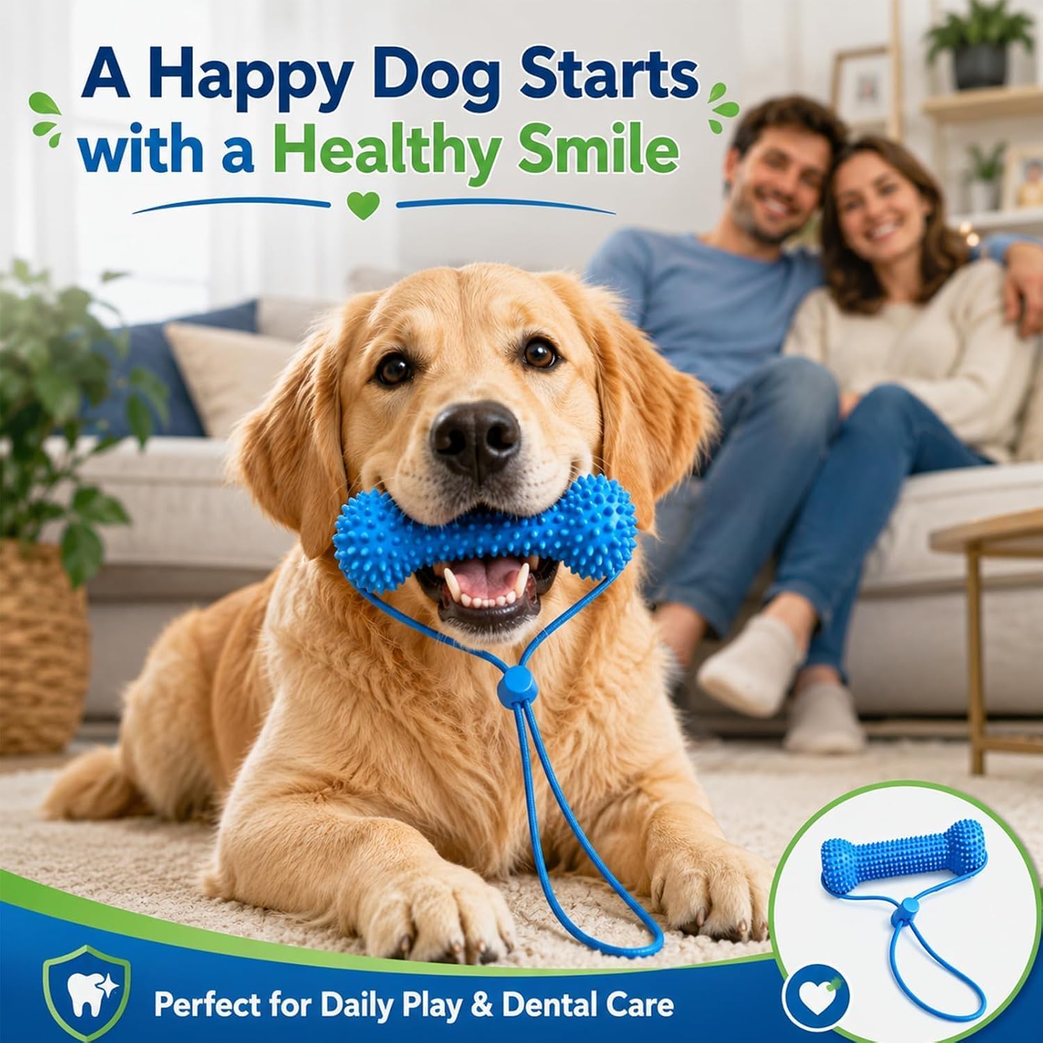 🦷 🐶7-in-1 Dog Toothbrush Chew Toy
