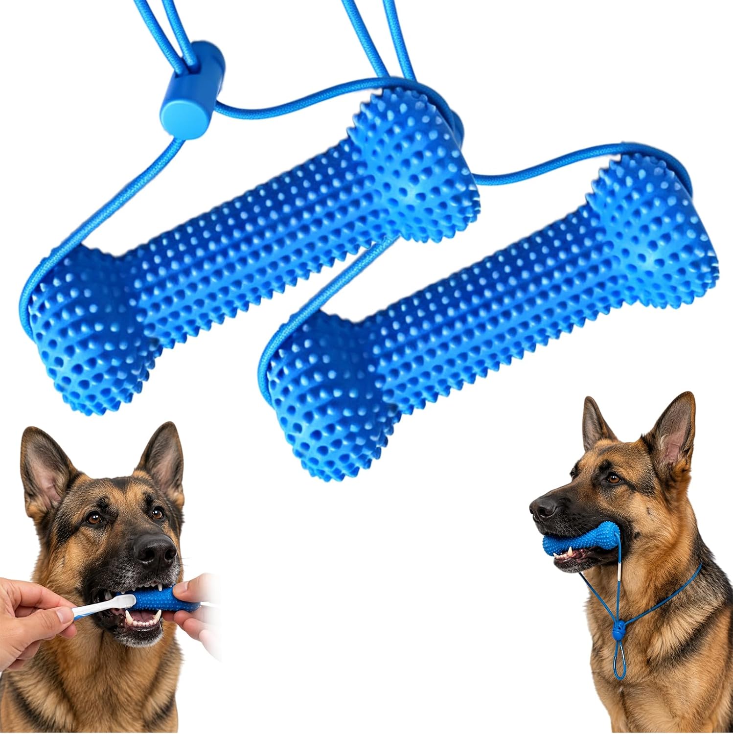 🦷 🐶7-in-1 Dog Toothbrush Chew Toy