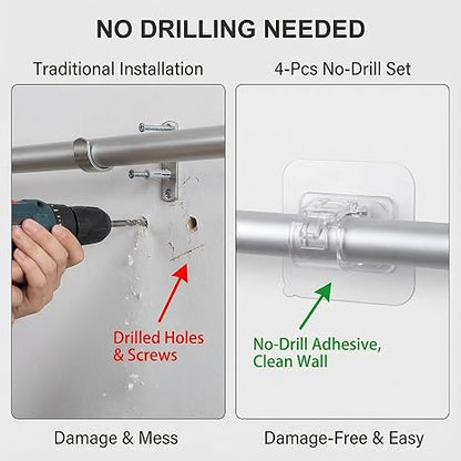 🔥2026 HOT SALE🔥StickLock™ No-Drill Curtain Rod Holders