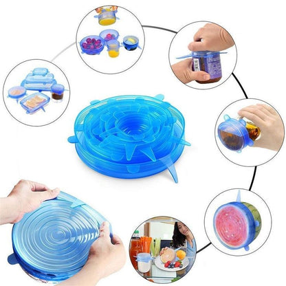 Fonome™ Reusable Silicone Lids — 6 PCS Stretch Bowl & Pot Covers