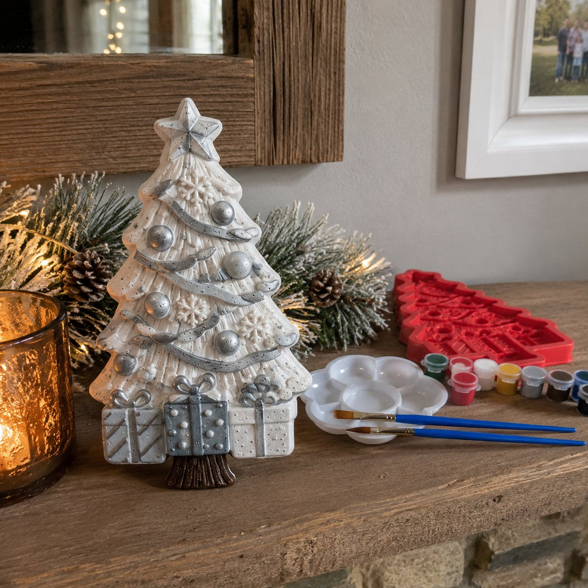 🔥 LAST DAY 49% OFF – 🎄 DIY Christmas Tree Mold & Paint Craft Kit  🎨✨