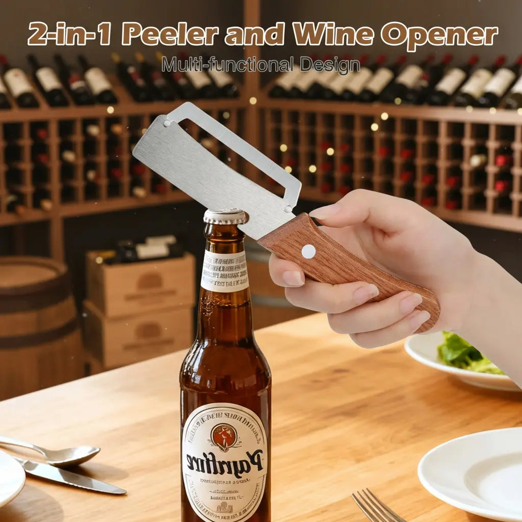 Fonome  Wooden-Handled Stainless Steel Shredder and Peeler⭐⭐