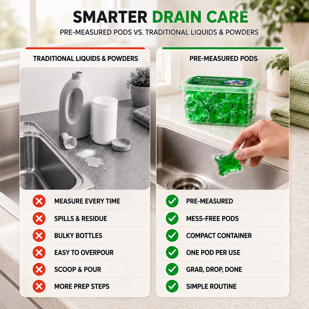 💧 Drain Deodorizer Capsules – Drop In For Fresher Drains