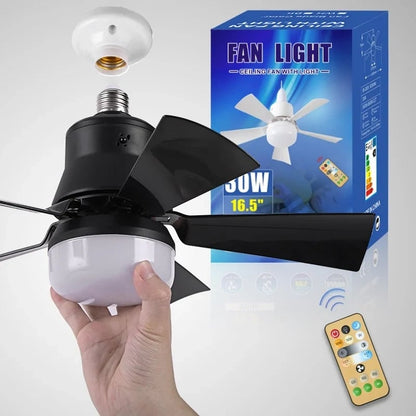❄️2-in-1 Portable Ceiling Fan & Light With Remote Control
