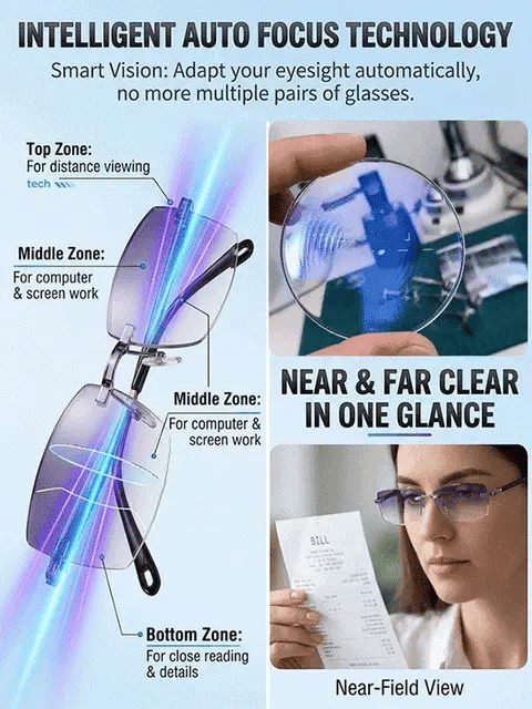 👓 FONOME™ Multi-Zone Photochromic Reading Glasses