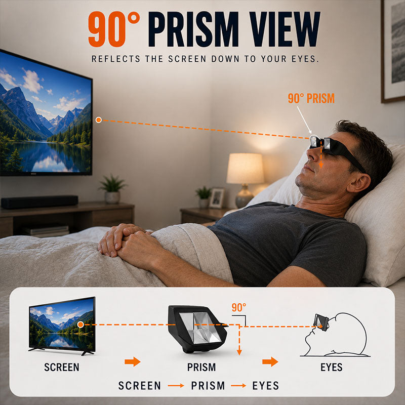 🛏️ LazyView 90° Prism Glasses | Lie Flat, See Forward 👓