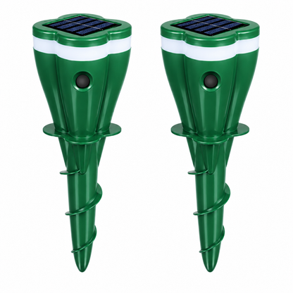Fonome™ Solar Sonic Mole Repellent Stakes – Waterproof Ultrasonic Yard Pest Repeller (Offer)