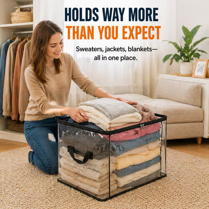 💥LAST DAY BUY 3 GET 1 FREE!! 🏠 Transparent Large-Capacity Dustproof & Moisture-Proof Storage Bag – Perfect for Clothes, Toys, Books & More ✨