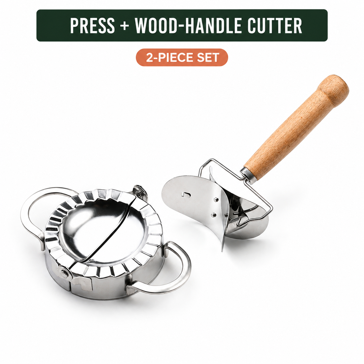 🥟 Dumpling Maker & Dough Cutter Set – Roll, Fill & Seal Homemade Dumplings Easily
