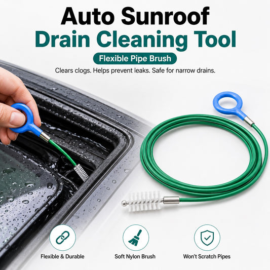 Sunroof Drain Cleaning Brush – Flexible Pipe Cleaner Tool for Preventing Water Leaks