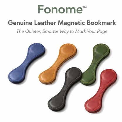 Fonome™ Genuine Leather Magnetic Bookmark | The Quieter, Smarter Way to Mark Your Page