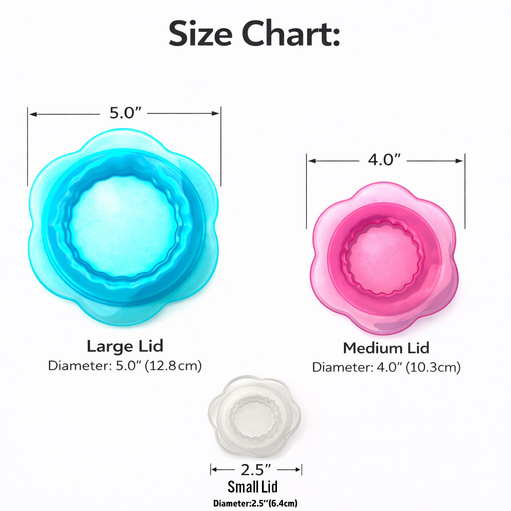 Fonome™ Reusable Silicone Stretch Lids – No More Plastic Wrap