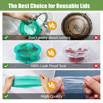 Fonome™ Reusable Silicone Stretch Lids – No More Plastic Wrap