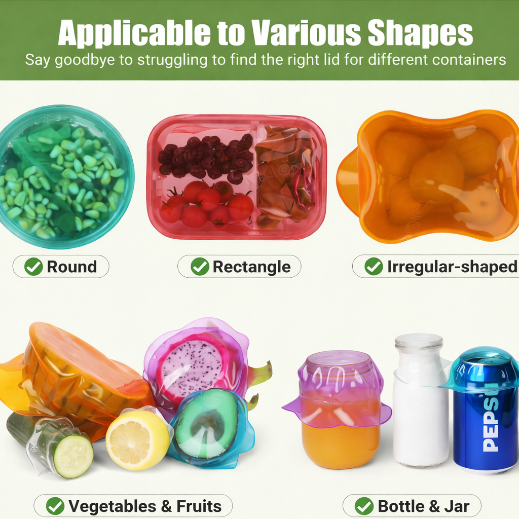 Fonome™ Reusable Silicone Stretch Lids – No More Plastic Wrap