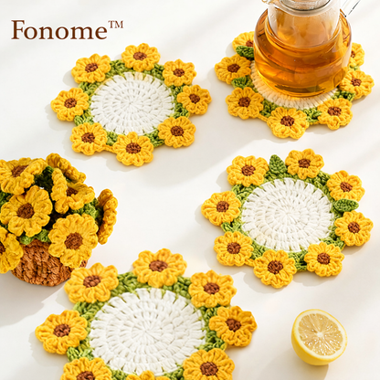 Fonome™ Handmade Sunflower Coaster Set