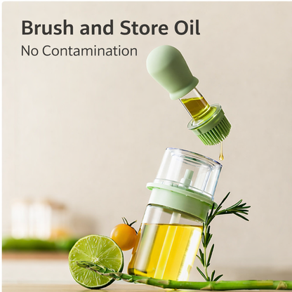 Fonome™ 2-in-1 Glass Oil Bottle with Integrated Brush — The Precision Squeeze-to-Baste Solution for Fresh-Separated, Mess-Free Cooking (Offer)