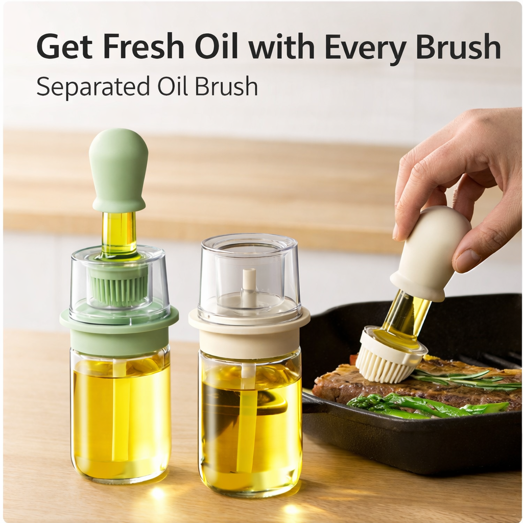 Fonome™ 2-in-1 Glass Oil Bottle with Integrated Brush
