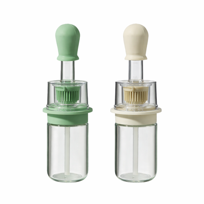Fonome™ 2-in-1 Glass Oil Bottle with Integrated Brush — The Precision Squeeze-to-Baste Solution for Fresh-Separated, Mess-Free Cooking (Offer)