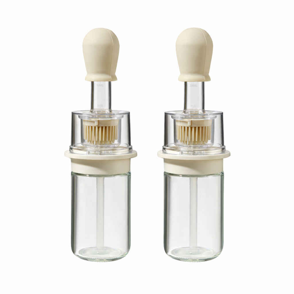 Fonome™ 2-in-1 Glass Oil Bottle with Integrated Brush — The Precision Squeeze-to-Baste Solution for Fresh-Separated, Mess-Free Cooking (Offer)