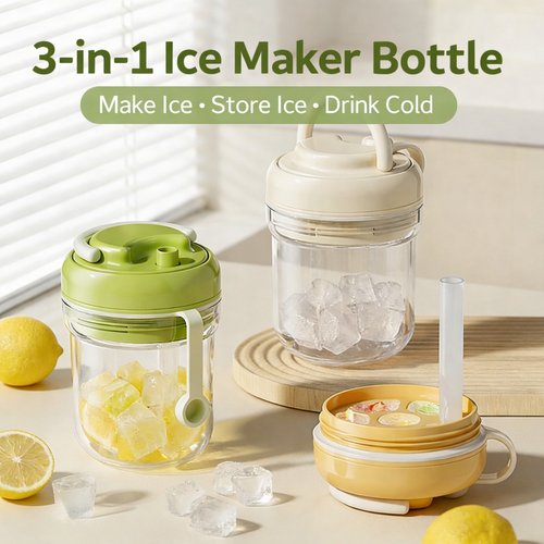 Fonome™ Freeze & Press Ice Bottle – 3-in-1 Portable Ice Maker Cup for Cold Drinks Anywhere (Offer)