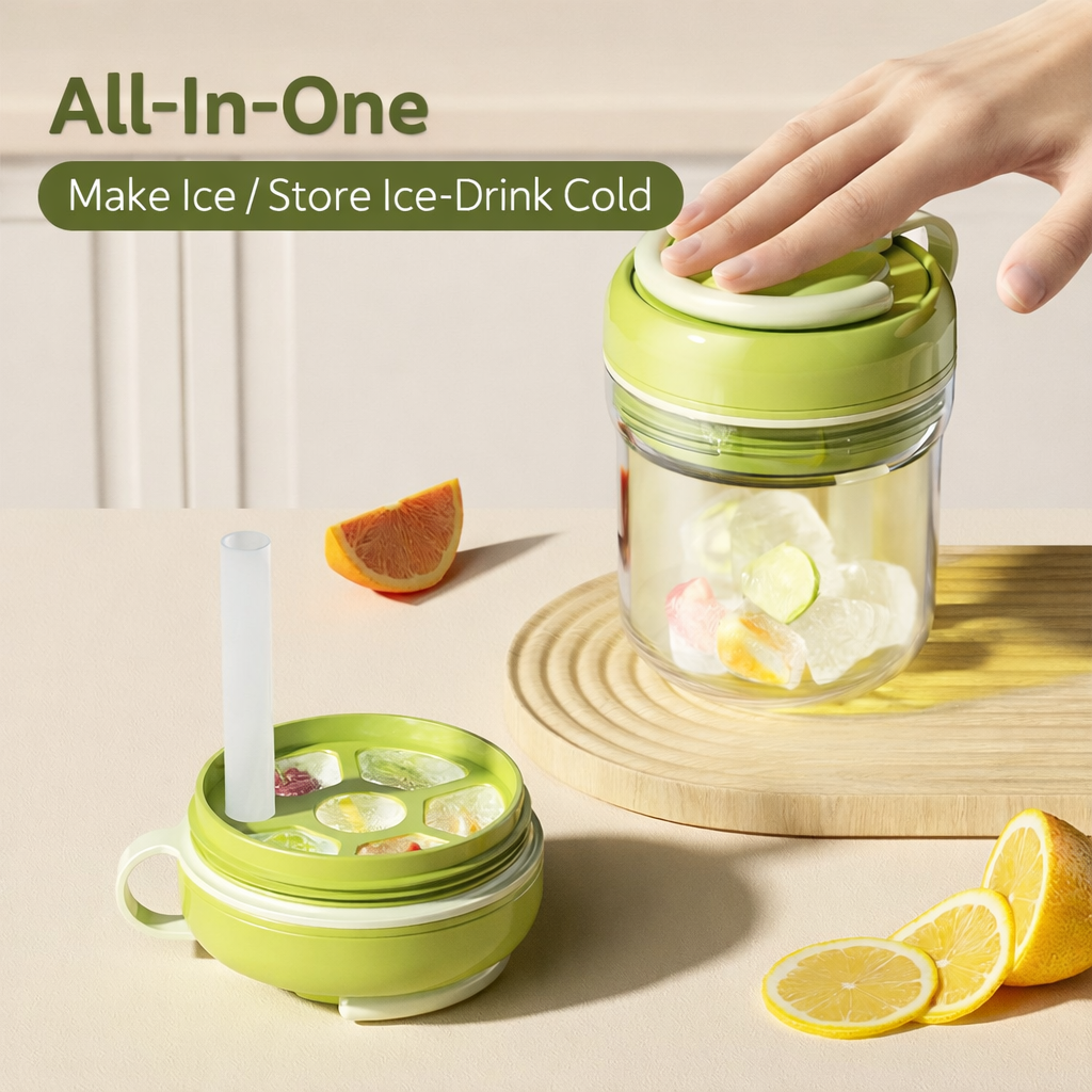 Fonome™ Freeze & Press Ice Bottle – 3-in-1 Portable Ice Maker Cup for Cold Drinks Anywhere (Offer)