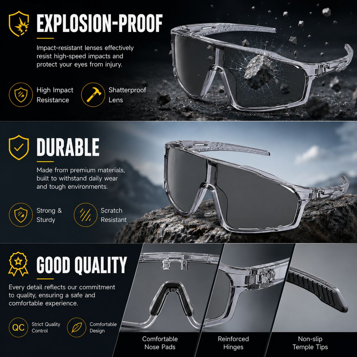 ☀️🕶️See Clearly From Sun to Shade — Photochromic Outdoor Glasses