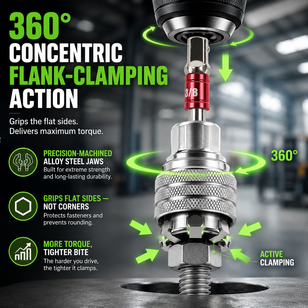 Fonome™ Industrial Flank-Lock Socket Adapter