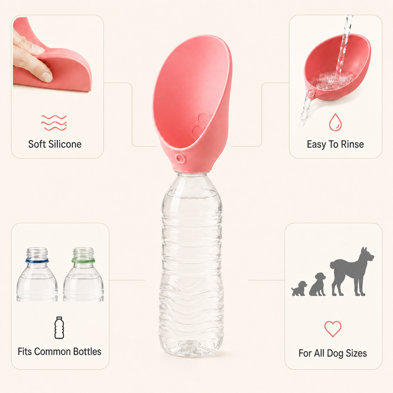 Fonome™ Portable Dog Water Bottle Cap