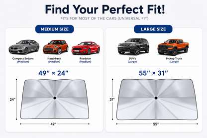 CoolFold Auto Sunshade ❄️Keep Your Car Up to 50°F Cooler in Seconds Blocks 99% of UV Rays (offer)
