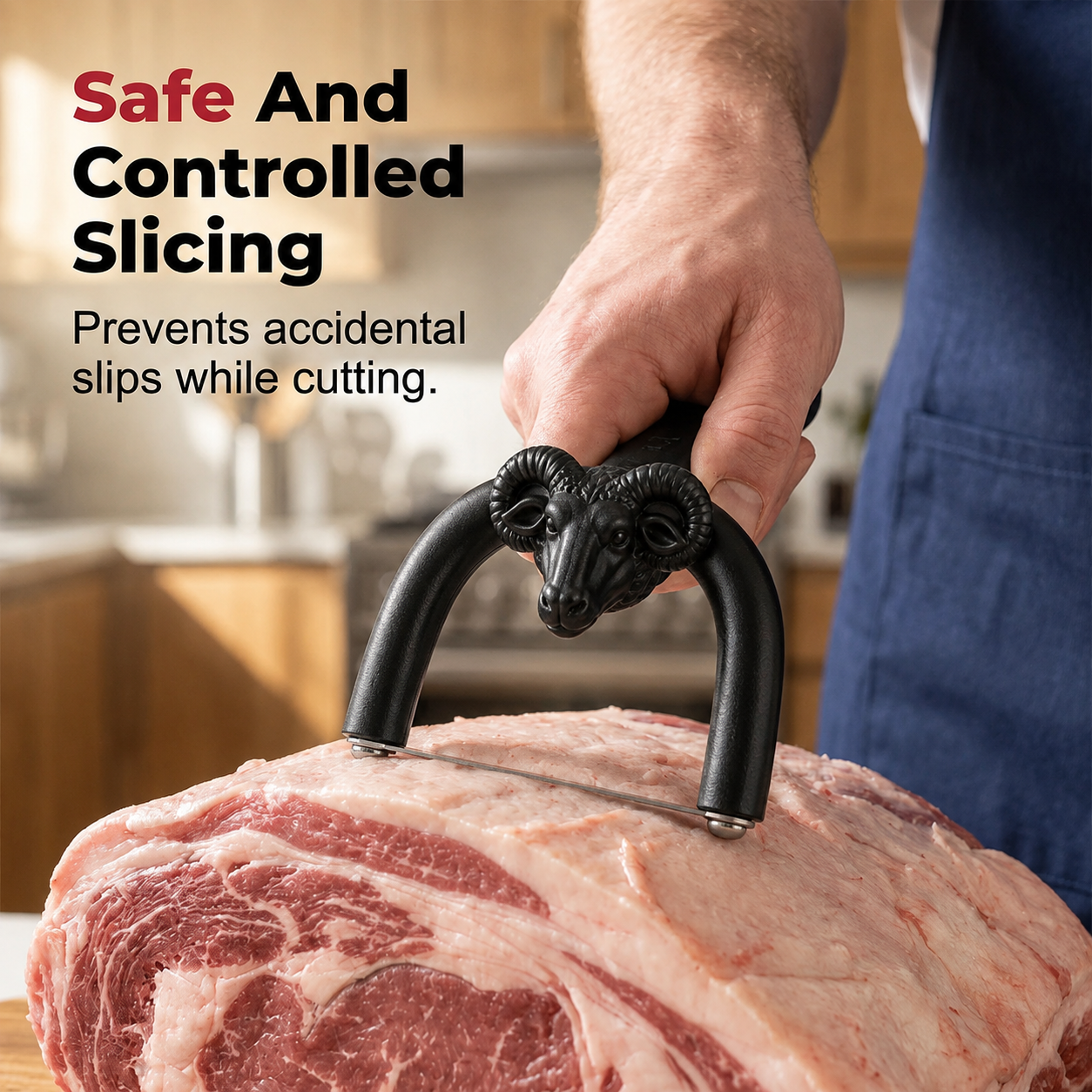 🥩FONOME™ Precision Meat Fat Trimmer – Stainless Steel Blade & U-Shaped Safety Guard🔪🍖