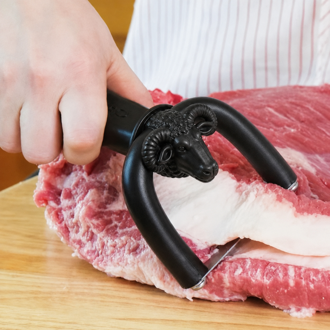 🥩FONOME™ Precision Meat Fat Trimmer – Stainless Steel Blade & U-Shaped Safety Guard🔪🍖