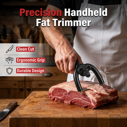 🥩FONOME™ Precision Meat Fat Trimmer – Stainless Steel Blade & U-Shaped Safety Guard🔪🍖