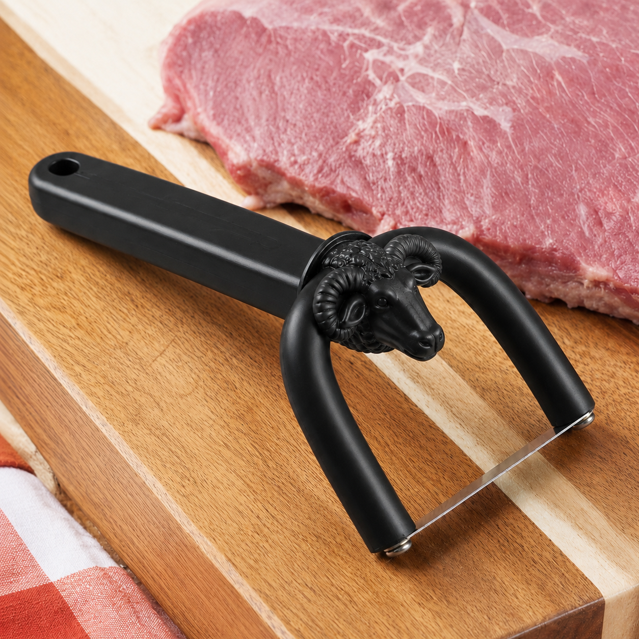 🥩FONOME™ Precision Meat Fat Trimmer – Stainless Steel Blade & U-Shaped Safety Guard🔪🍖