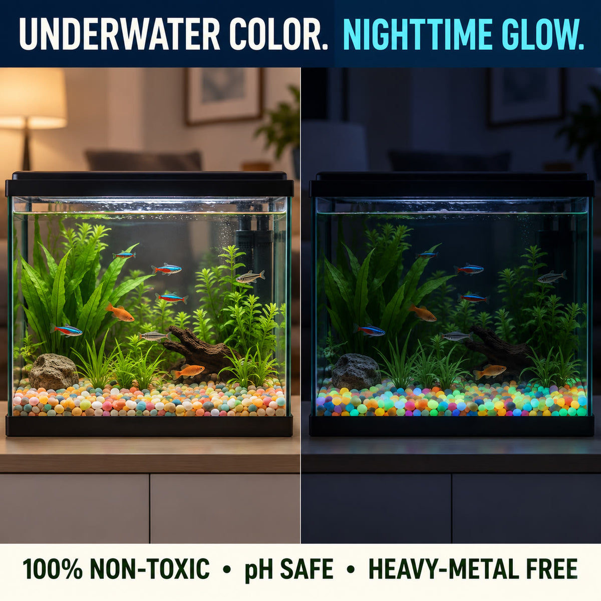 ✨ Mixed-Color Glow-in-the-Dark Garden Stones – Bring Your Garden to Life After Sunset