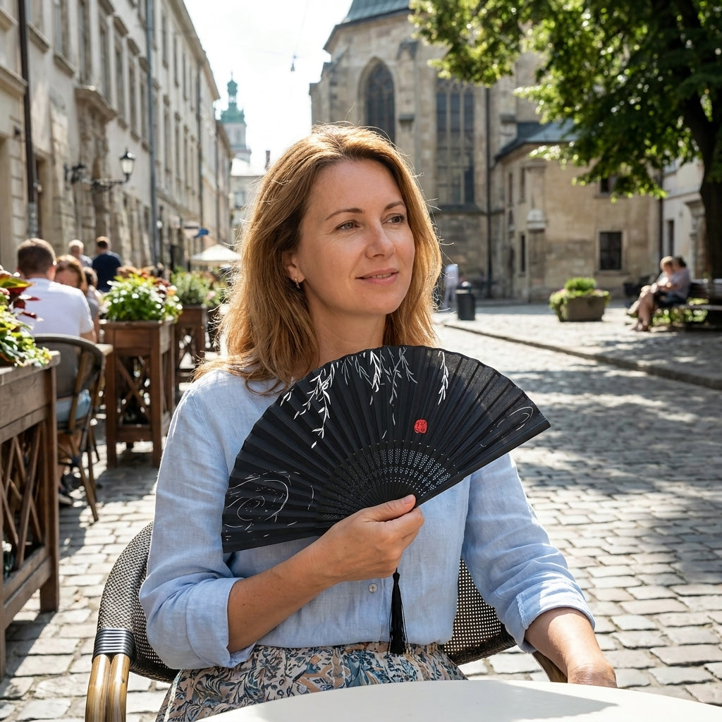 Bamboo Hand Fan | Comfort & Elegance for Hot Summer Days – Summer Sale 🌸