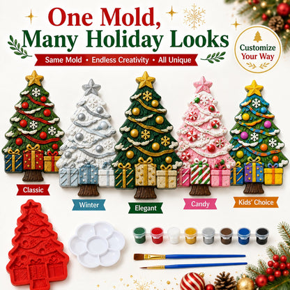 🔥 LAST DAY 49% OFF – 🎄 DIY Christmas Tree Mold & Paint Craft Kit  🎨✨