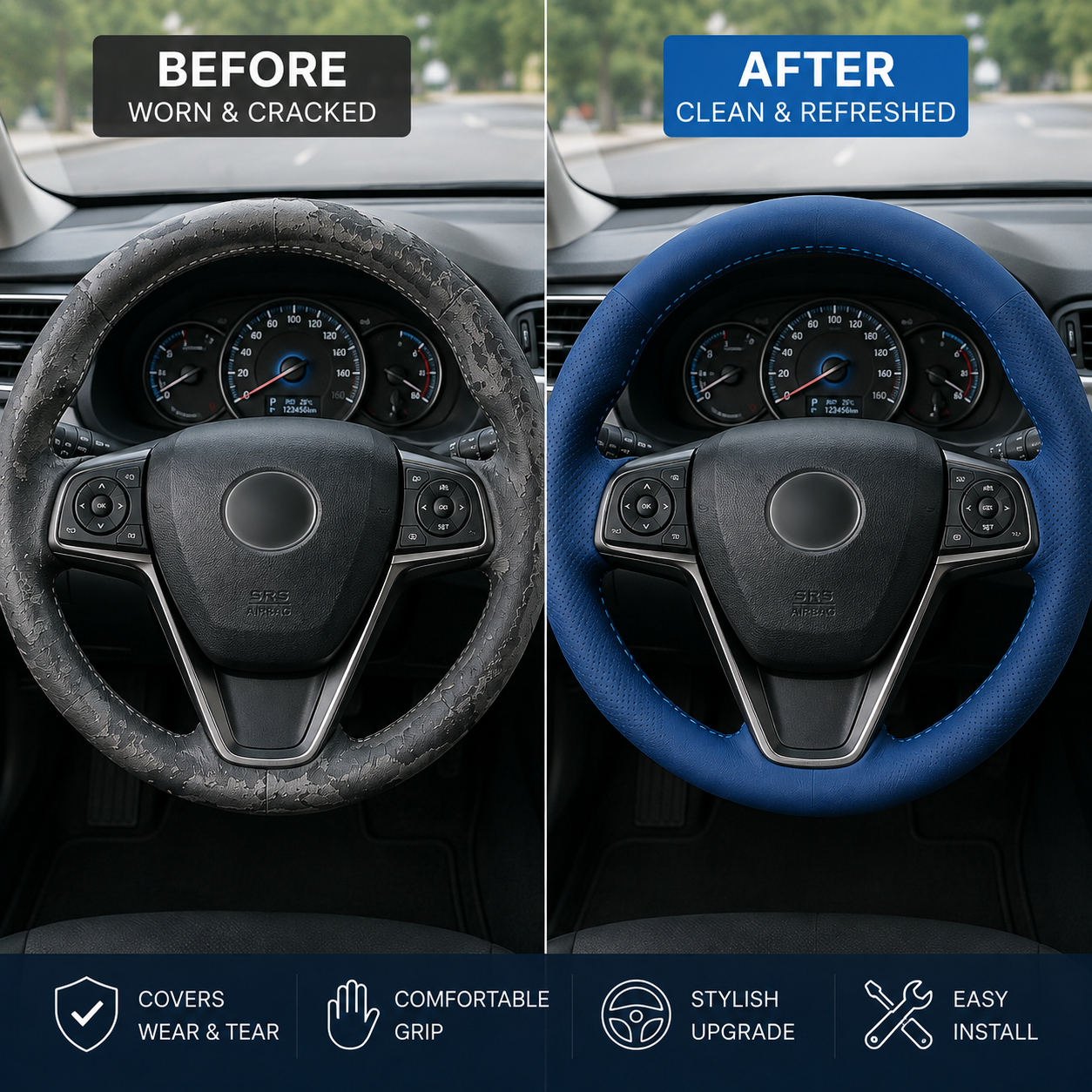FONOME GripWrap™ Steering Wheel Cover