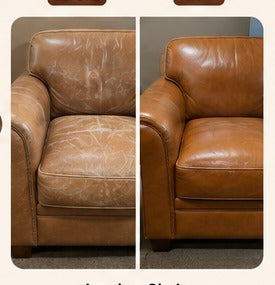 Leather chair before and after