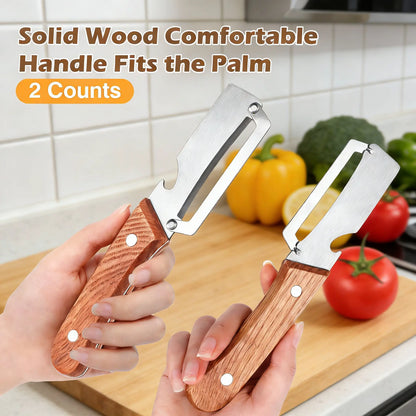 Fonome  Wooden-Handled Stainless Steel Shredder and Peeler⭐⭐