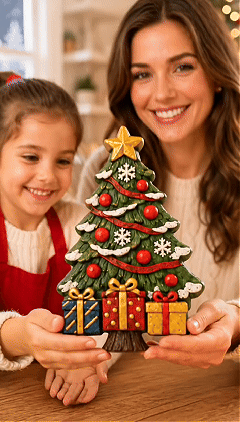 🔥 LAST DAY 49% OFF – 🎄 DIY Christmas Tree Mold & Paint Craft Kit  🎨✨