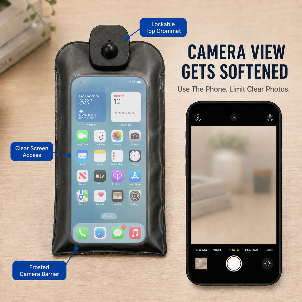 EventLock™ Frosted Privacy Phone Pouch