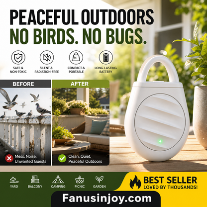 🔥Limited time offer Buy 3 get 2 free！🐦No more trouble from birds, beasts and locusts！Portable Ultrasonic Bird Repellent Keychain (offer)