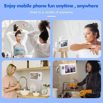2026 HOT🔥Shower Phone Holder with Wireless Bluetooth Speaker