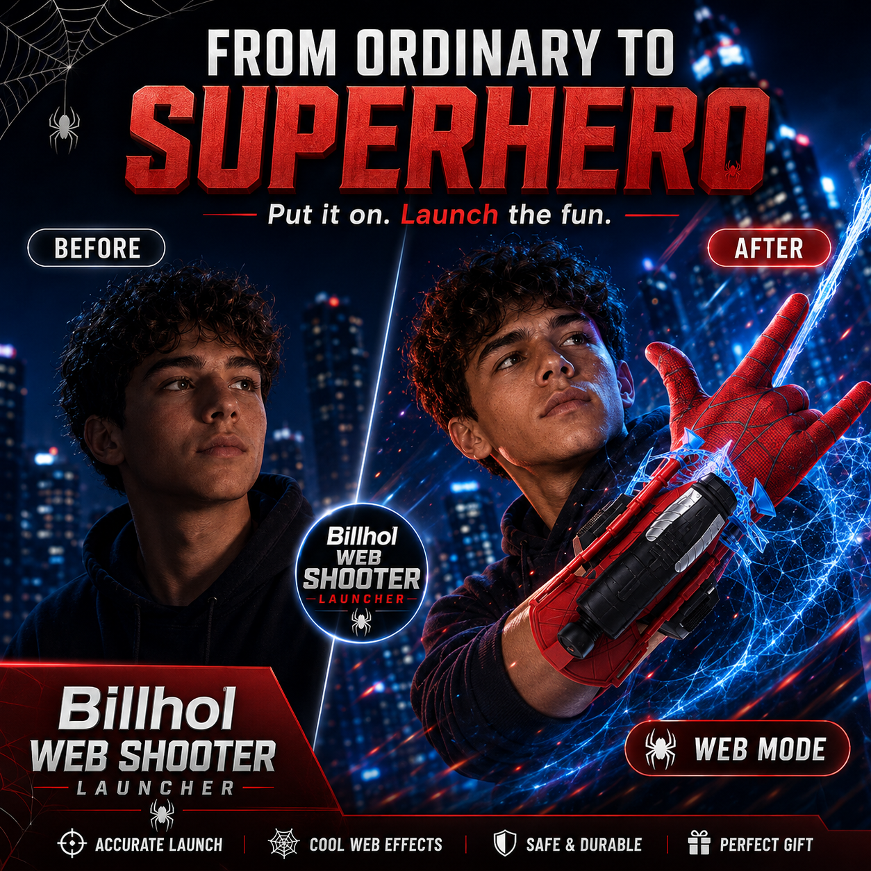 Web Shooter Launcher – Premium Hero Action Collection