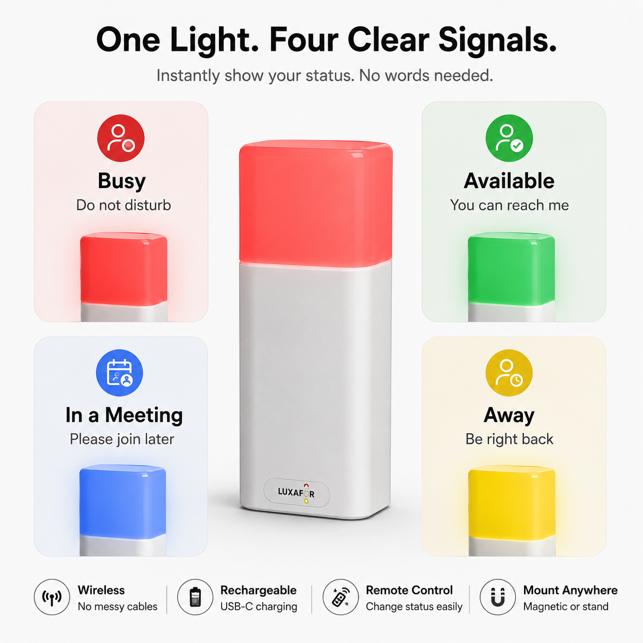 FONOIME FocusBeacon™Wireless Desk Status Light