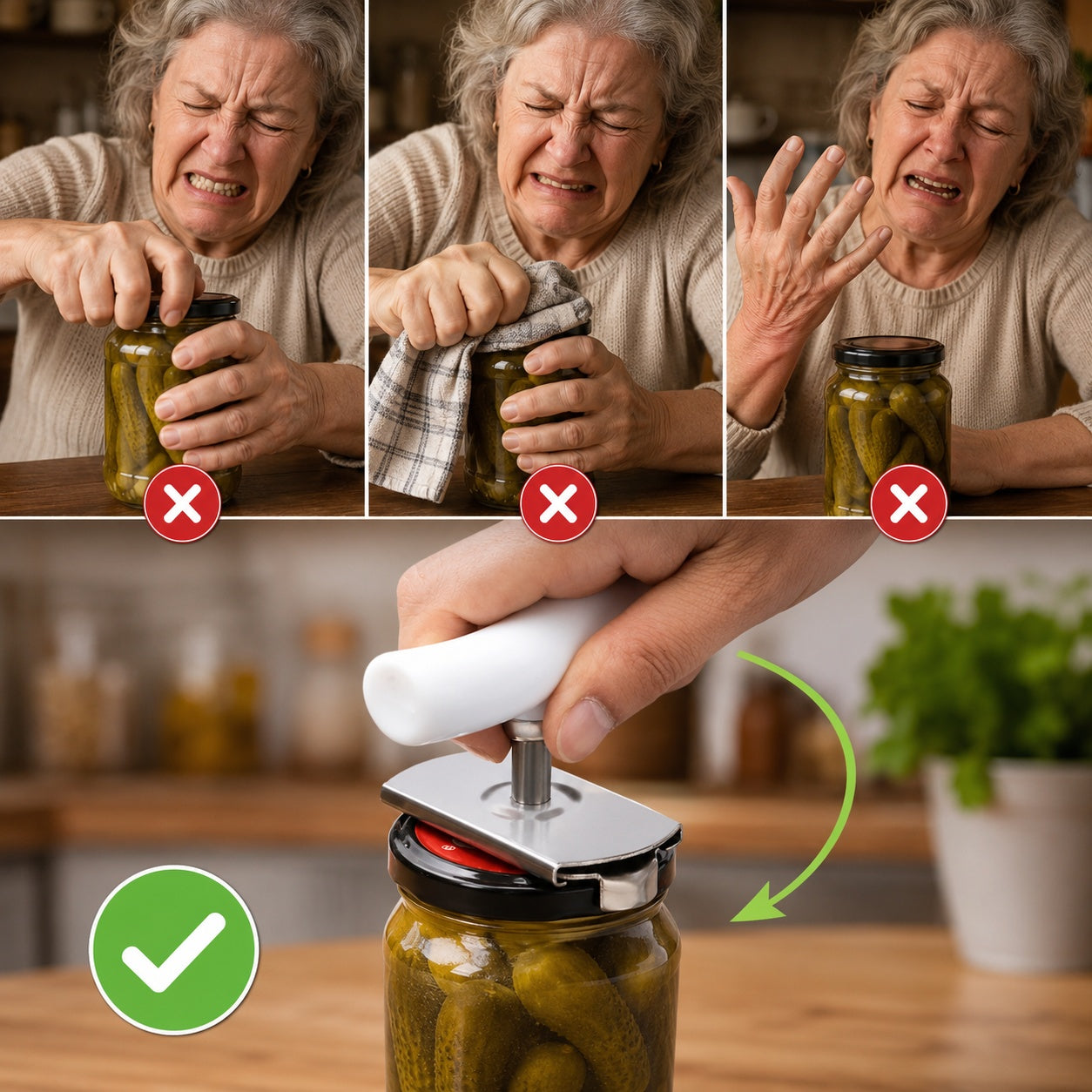 📢📢Last Day-50% OFF!!⏰ Utilo™ Stainless Steel Jar Opener & Bottle Lid Remover (Offer)
