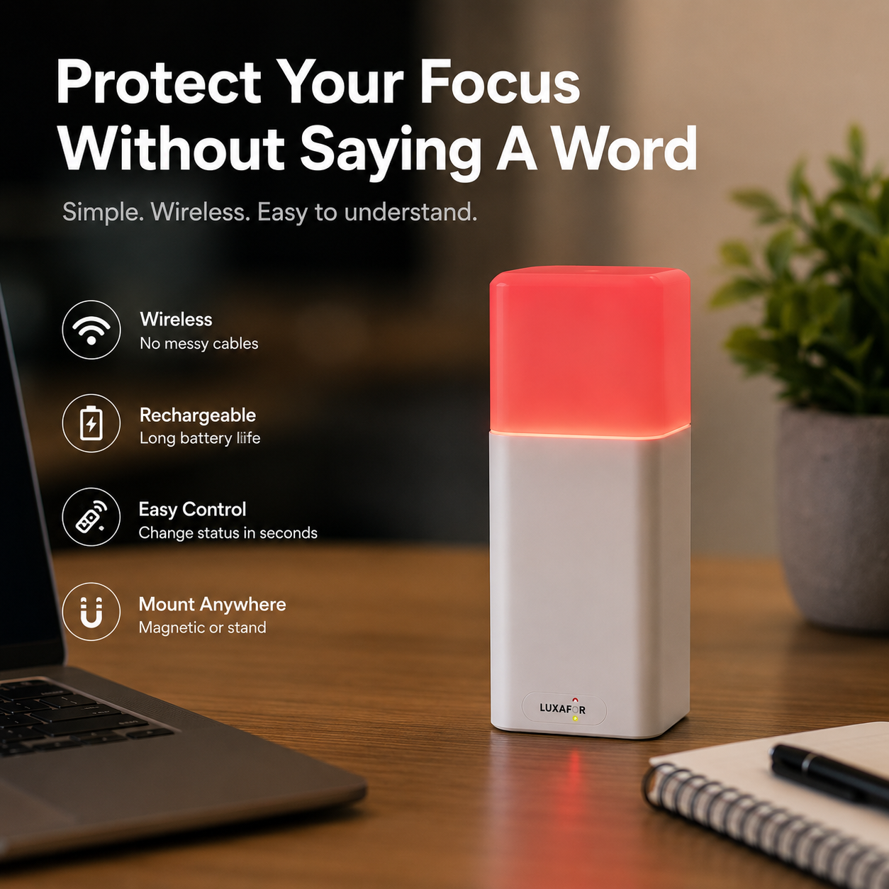 FONOIME FocusBeacon™Wireless Desk Status Light