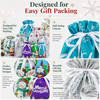 🏆50K+ SOLD! 🔥Christmas Sale 49% OFF🎅Drawstring Christmas Gift Bags (Biodegradable)🎁